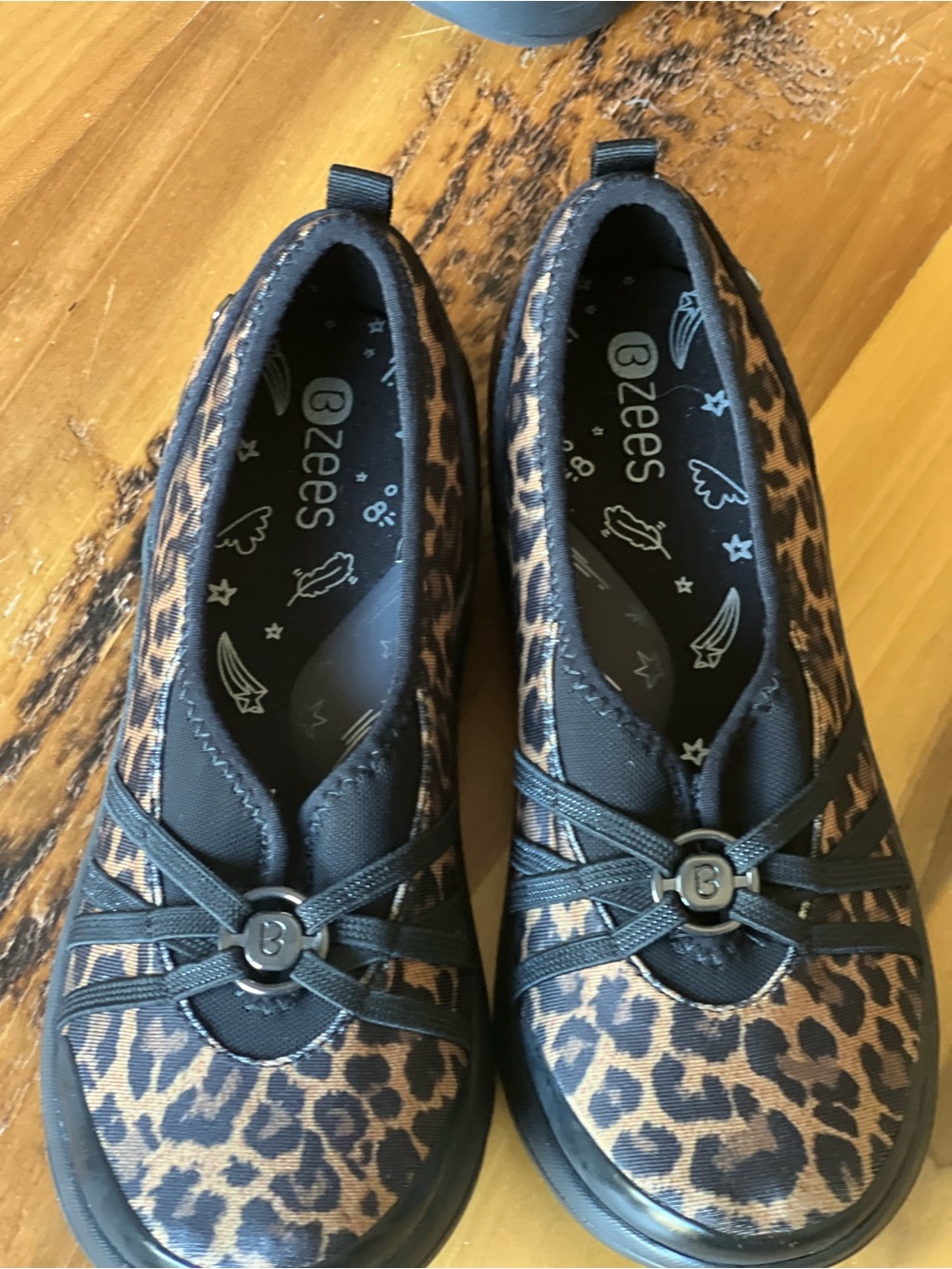 Bzees Women's Leopard Print Slip-On Flats - Brown & Black